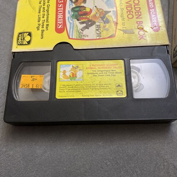 A Golden Book VHS Lot Of 3 Movies Richard Scary Hans Christian Andersen Jungle - Picture 5 of 6